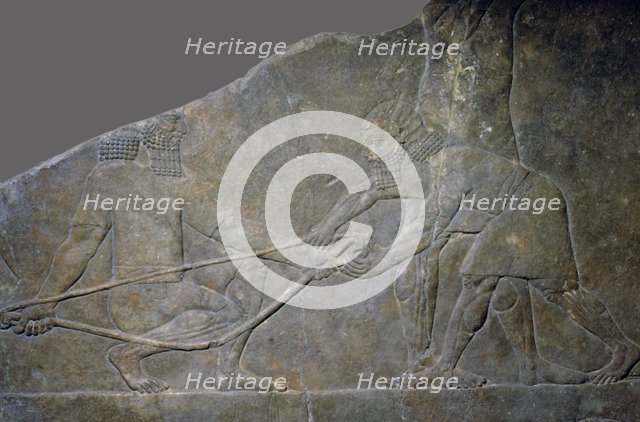 Stone panel from the North Palace of Ashurbanipal, Nineveh, northern Iraq, Neo-Assyrian, c645 BC. Artist: Unknown