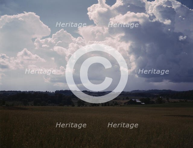 The countryside near the TVA site of the Douglas Dam, Tenn., 1942. Creator: Alfred T Palmer.