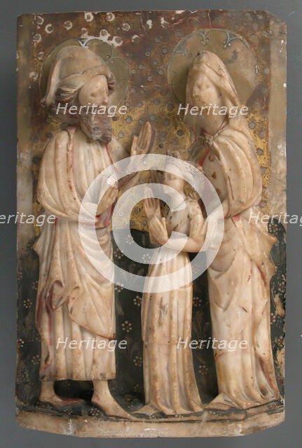 Virgin, Saint Anne & Saint Joachim, British, 15th century. Creator: Unknown.