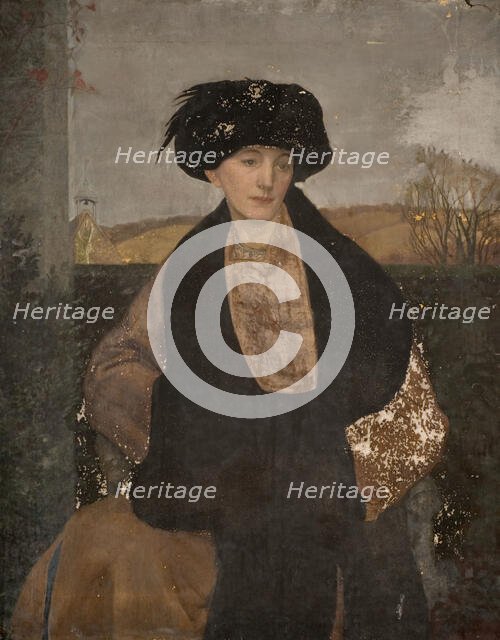 Portrait Of Mrs Lester Of Slad Valley, Stroud, 1914. Creator: Harry Payne.