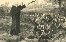 'Bannockburn: The Abbot of Inchaffray Blessing The Scots Before The Battle', (1314), 1890.   Creator: Unknown.