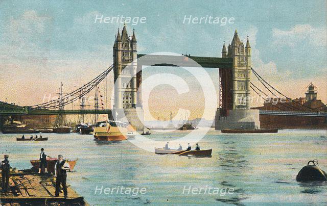 'London - Tower Bridge', 1908. Creator: Unknown.