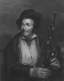 'The Bagpiper', c1845 . Artist: Robert Charles Bell.