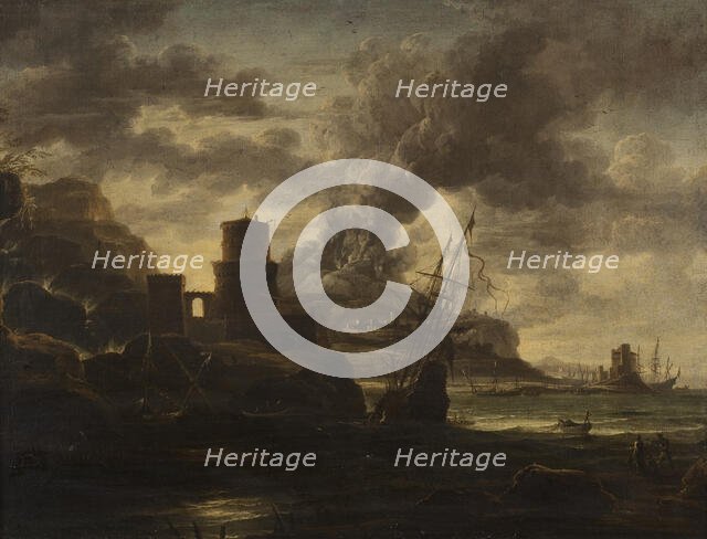 Harbour Scene. Creator: School of Salvator Rosa.