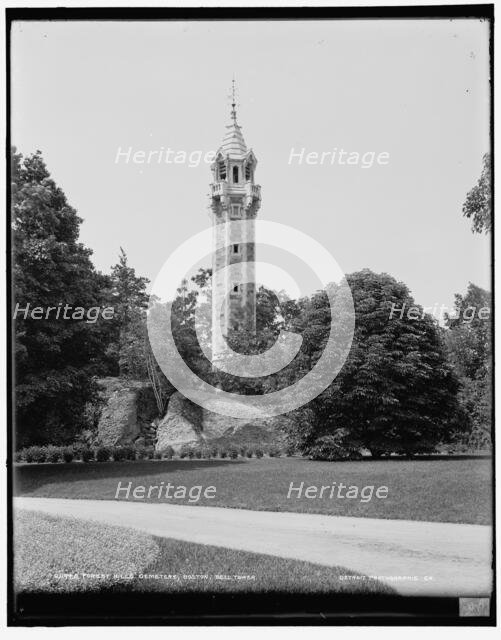 Forest Hills Cemetery, Boston, bell tower, between 1890 and 1901. Creator: Unknown.