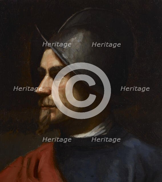 Warrior in Helmet, 1875-1880. Creator: Helene Schjerfbeck.