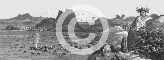 ''Lord Randolph Churchill in South Africa; A Sketch of the Country from Matipi's Kraal', 1891. Creator: Unknown.