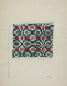 Handwoven Coverlet, c. 1937. Creator: William O. Fletcher.