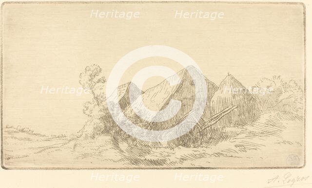 Cottage with a Cart (Chaumiere a la charette). Creator: Alphonse Legros.