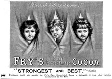 Advertisement for Fry's Cocoa, 1895.  Creator: Unknown.
