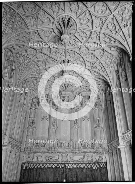 St Albans Cathedral, St Albans, Hertfordshire, July 1958. Creator: Margaret F Harker.