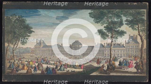 View of the Palais des Tuileries in Paris seen from the Jardin des Tuileries, c.1691-after 1753. Creator: Jacques Rigaud.
