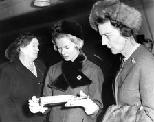 The Duchess of Kent and Princess Marina visit a disabled ex-servicemen's exhibition, London, 1960s. Artist: Unknown