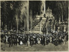 The Fountains Playing at La Granga, c. 1903. Creator: Joseph J Pennell.