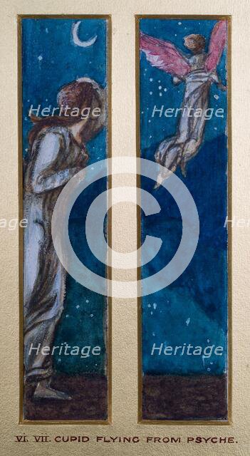 Cupid and Psyche - Study for the Palace Green Mural - Psyche gazes in despair at Cupid..., 1872. Creator: Sir Edward Coley Burne-Jones.