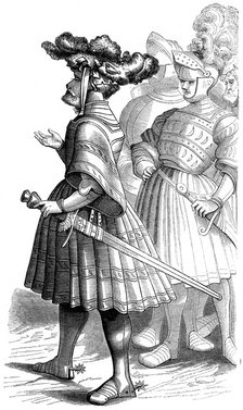 German knights, 15th century (1849).Artist: Burgmayer