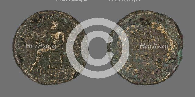 Coin Depicting Zeus Akraios, 14-37 CE. Creator: Unknown.