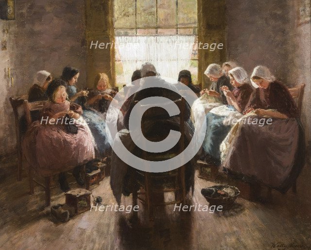 Sewing school in Huizen, 1891.