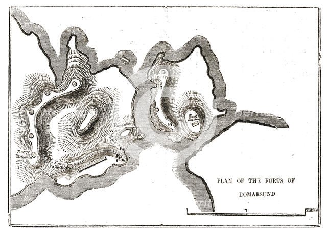 'Plan of the Forts of Bomarsund', 1854. Creator: Unknown.