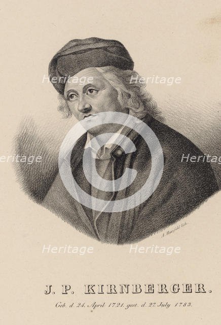 Portrait of the Composer Johann Philipp Kirnberger (1721-1783). Creator: Hatzfeld, Johann Andreas (1800-1836).