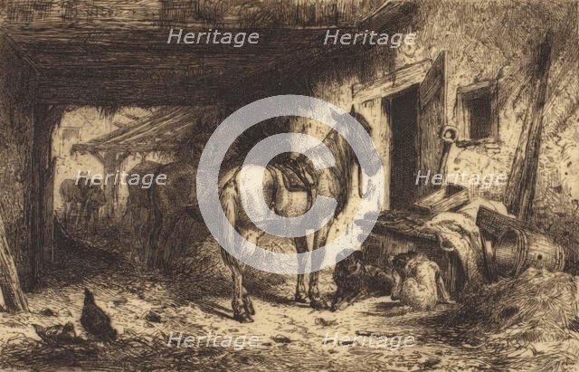 The Noonday Rest, 1877. Creator: Peter Moran.