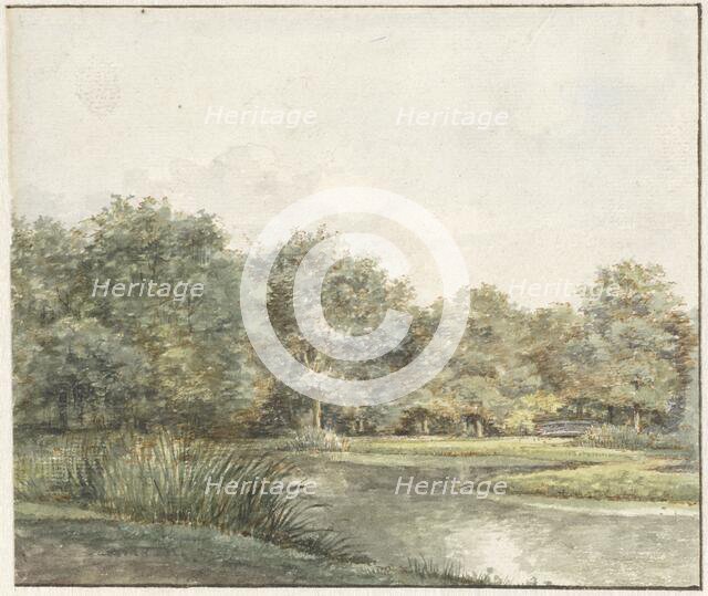 Landscape with trees by the water, 1821. Creator: Pieter Ernst Hendrik Praetorius.