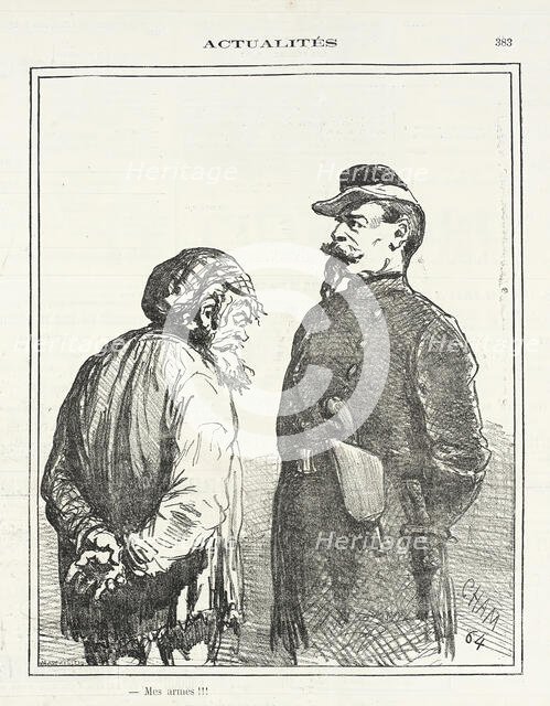 Mes armes!!!, 1871. Creator: Cham.