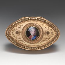Snuffbox with portrait of Christian VII (1749-1808), ca. 1780-1800. Creator: Unknown.