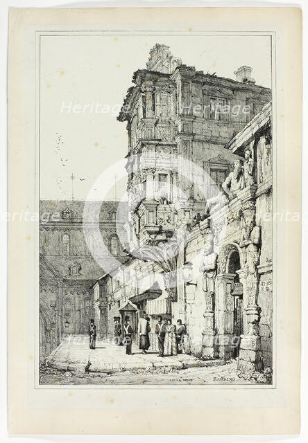 Ancien palais, Bamberg, 1833. Creator: Samuel Prout.
