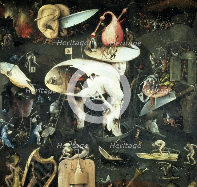  'The Inferno', detail of the right panel of the work 'The Garden of Earthly Delights', by El Bosco.