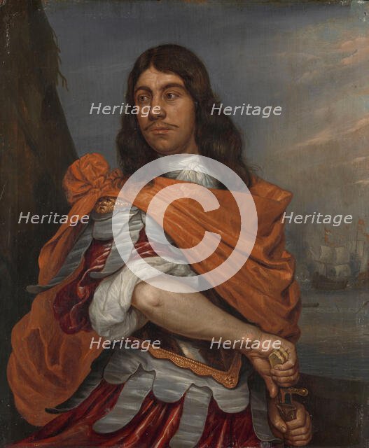 Portrait of Lieutenant-Admiral Cornelis Tromp in Roman Costume, 1650-1692. Creator: Abraham van Westervelt.