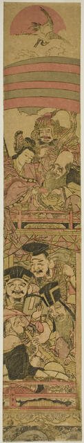 Seven Gods of Good Fortune in a Treasure Ship, Japan, c. 1789. Creator: Shunsho.