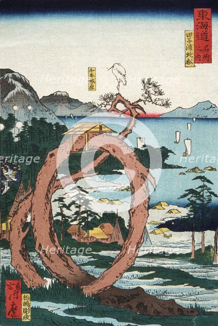 Snake Pine at Taga Bay, 1863. Creator: Kawanabe Kyosai.