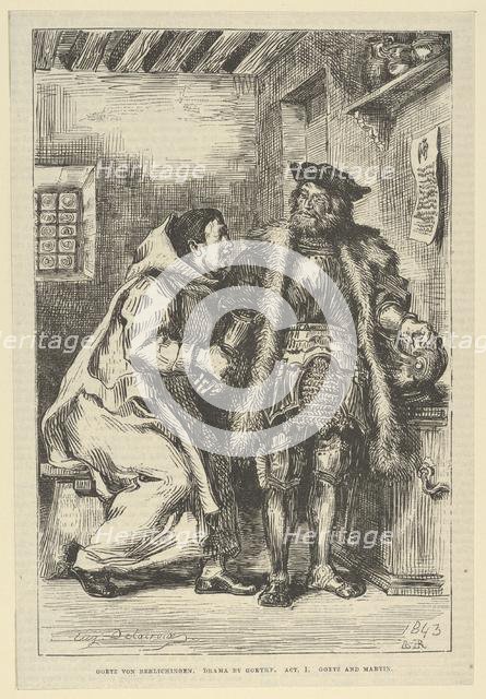 Goetz and Friar Martin, after 1845., after 1845. Creator: Eugene Delacroix.