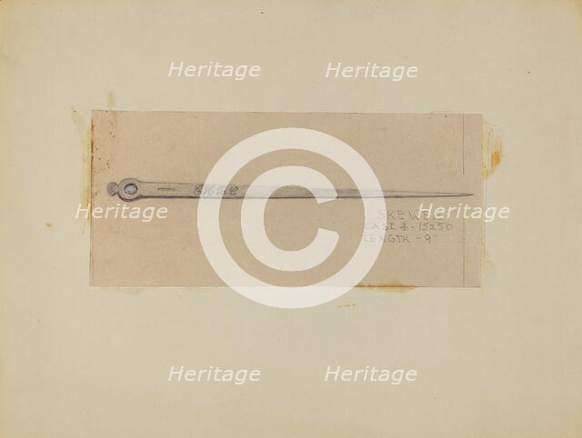 Silver Skewer, c. 1936. Creator: Margaret Knapp.