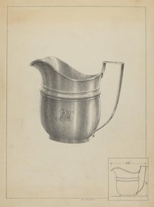 Silver Creamer, 1936. Creator: Simon Weiss.