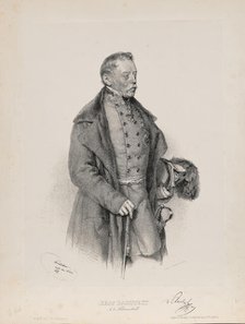 Portrait of Field Marshal Josef Graf Radetzky von Radetz (1766-1858), 1849. Creator: Kriehuber, Josef (1800-1876).