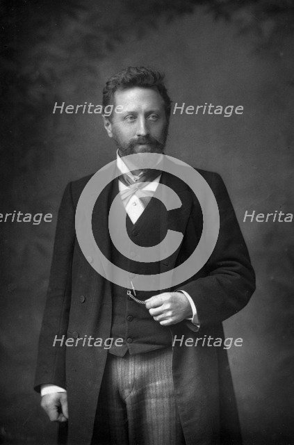 Professor William Edward Ayrton (1847-1908), British physicist and electrical engineer, 1893.Artist: W&D Downey