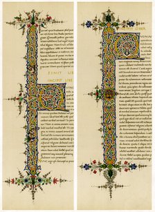 Illuminated initial letters, late 15th century. Artist: Unknown