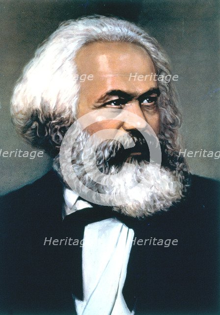 Karl Marx, German social, political and economic theorist. Artist: Unknown