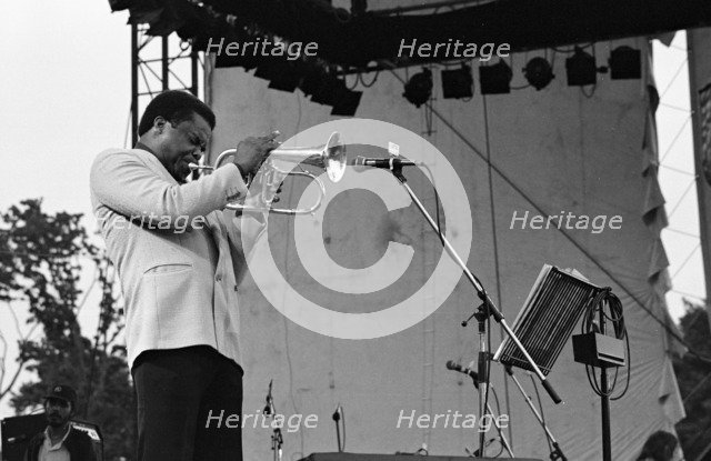 Freddie Hubbard, Knebworth Jazz Festival, Hertfordshire, July 1982.   Artist: Brian O'Connor.