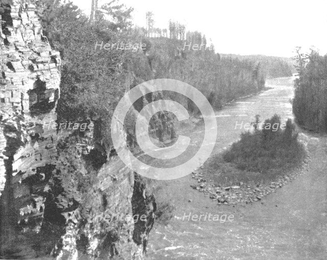 Kaministiquia River, below Kakabeka Falls, Canada, c1900. Creator: Unknown.
