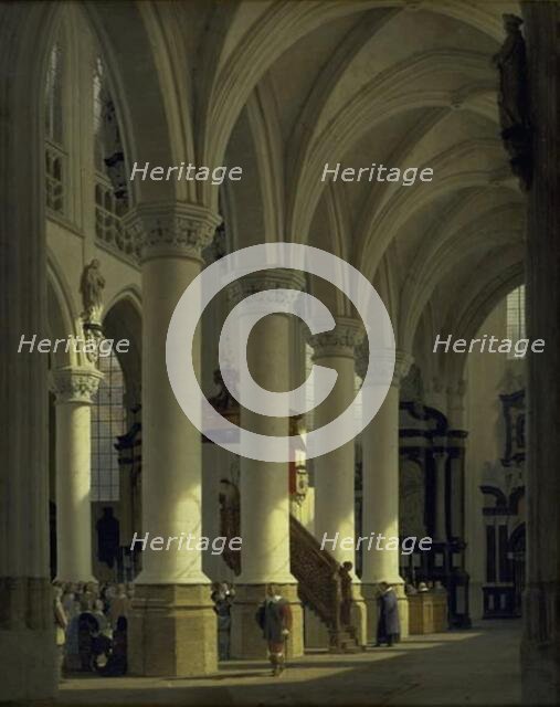 The church in St. Template in Brussels, 1853. Creator: Heinrich Hansen.