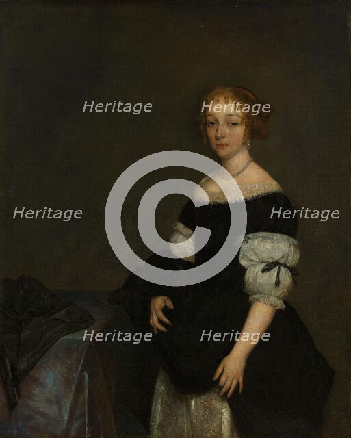 Aletta Pancras (1649-1707) Wife of François de Vicq, 1670. Creator: Gerard Terborch II.
