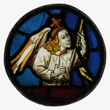 Roundel with an Angel, British, 15th century. Creator: Unknown.