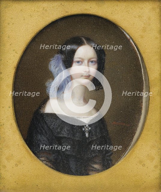 Duchess Helene of Mecklenburg-Schwerin (1814-1858), later Duchess of Orléans, ca 1835. Artist: Meuret, François (1800-1887)