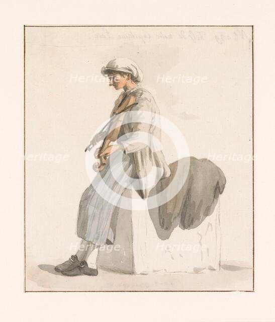 Son of Captain Erié with violin, 1778. Creator: Louis Ducros.