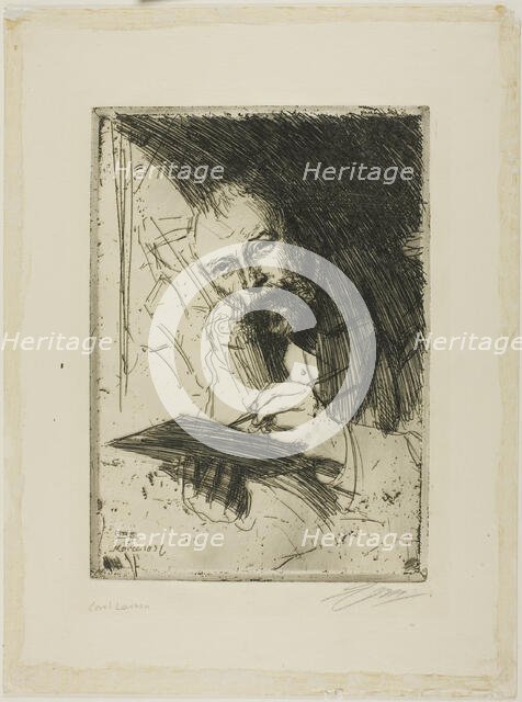 Carl Larsson, 1897. Creator: Anders Leonard Zorn.