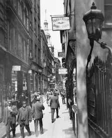 Bow Lane looking north, City of London, c1920s. Artist: George Davison Reid