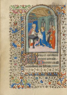 The Presentation in the Temple; Book of Hours, about 1420-1430. Creator: Master of the Harvard Hannibal.